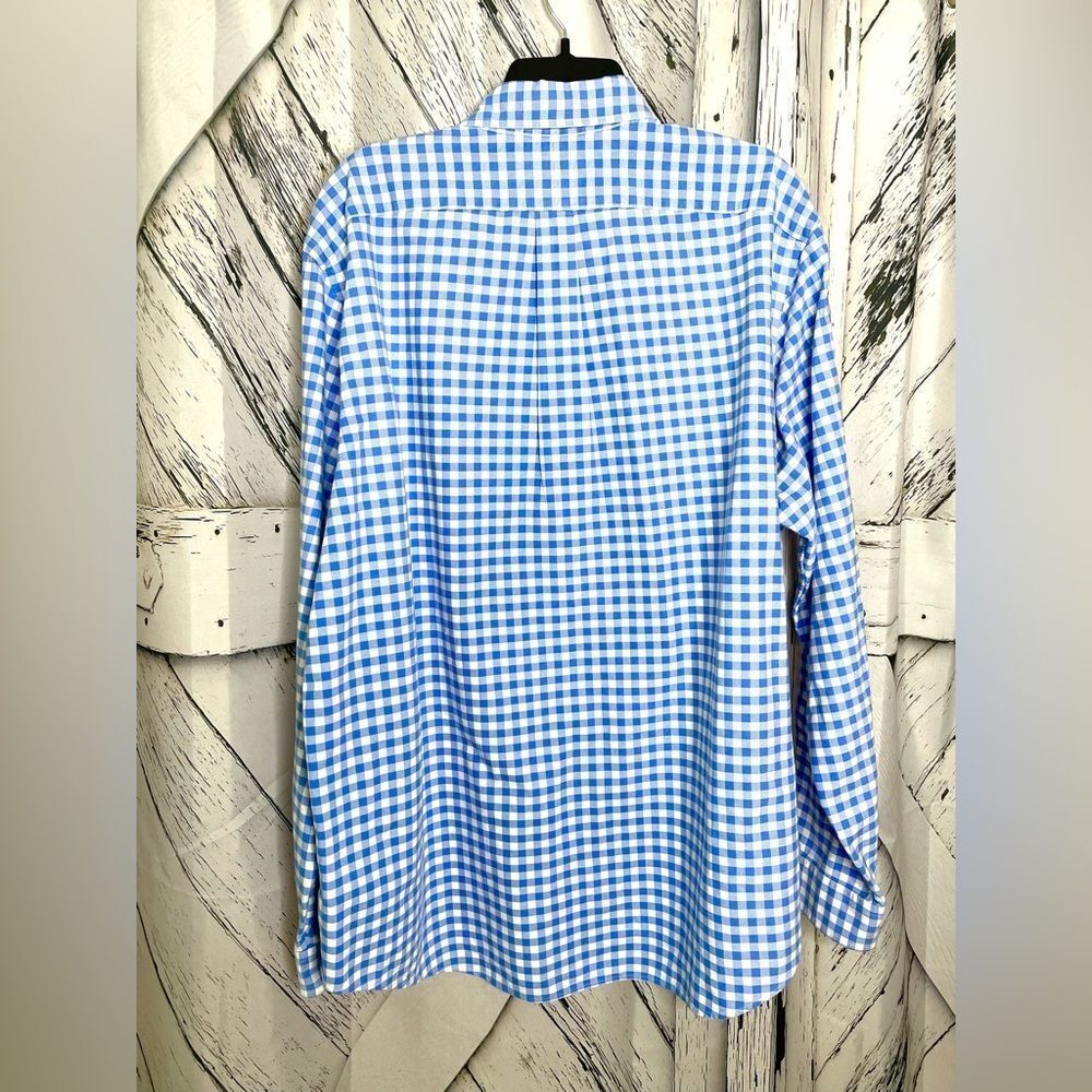 Polo Ralph Lauren Classic Fit Gingham Shirt Button-Down Long Sleeve Blue XXL - Picture 3 of 8